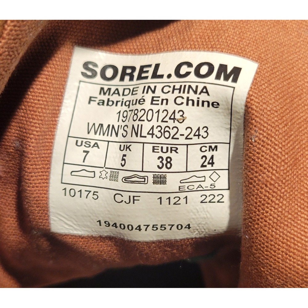 SOREL Joan of Arctic Wedge III Lexie Boots Women 7 Brown Leather Felt Waterproof - Picture 5 of 8